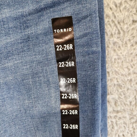 Torrid Jeans Womens 22-26 Blue Trio Fit Slim Boot High-Rise Stretch Denim *NWT* - Picture 6 of 16